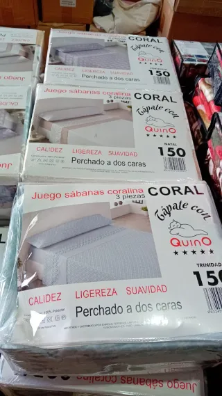 Juego Sábanas Coralina Quino 150/135/90 3 Piezas