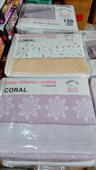 Juego Sábanas Coralina Quino 150/135/90 3 Piezas