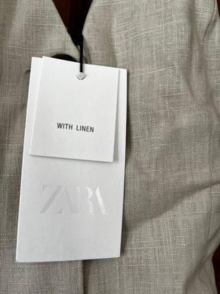 Top Halter Lino Beige Zara