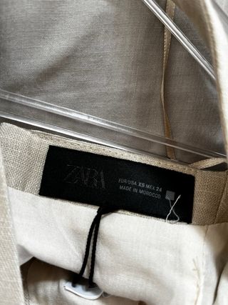 Top Halter Lino Beige Zara