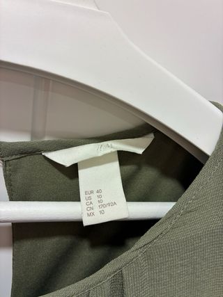 Vestido gasa H&M verde