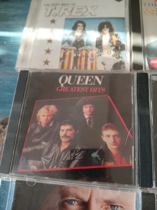 Lote 6 CDs: T.Rex, Queen, Pink Floyd, Eric Clapton