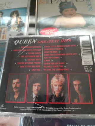 Lote 6 CDs: T.Rex, Queen, Pink Floyd, Eric Clapton