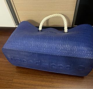 Borsa Obag Beach Blu con interno Bianco