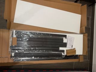 Mesa comedor industrial madera y metal negro 120cm