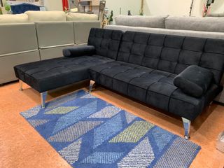 Sofá Cama Keren XS 198cm Negro Terciopelo