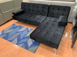 Sofá Cama Keren XS 198cm Negro Terciopelo