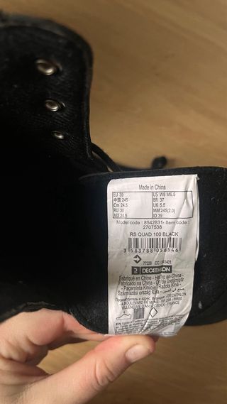 Patin artistico Oxelo Quad 100 Negro  Talle 39