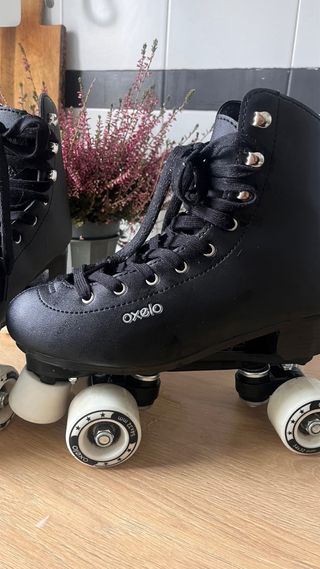 Patin artistico Oxelo Quad 100 Negro  Talle 39