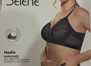 Sujetador Selene Nadia 115C Negro y Tierra