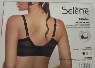 Sujetador Selene Nadia 115C Negro y Tierra