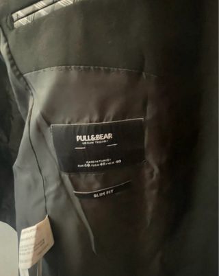 Blazer Pull&Bear negra hombre