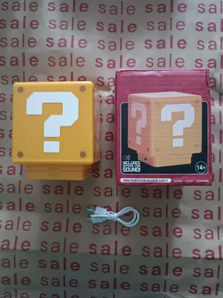 Lámpara Bloque Signo de Interrogación Mario Bros