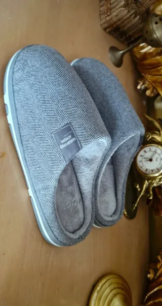 Zapatillas casa grises espiga Fashion Shoes