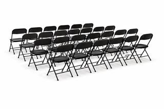 Alquiler de sillas plegables negras – Eventos