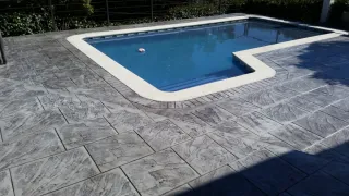 Pavimento impreso imitación piedra