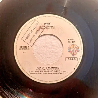 Randy Crawford Why / Lift Me Up 7" 45 RPM 1983