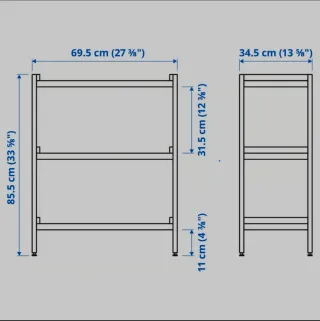 Estantería de madera blanca