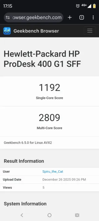 HP 400 G1 SFF PC i5 4590 8gb DDR3