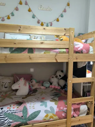 Cama litera de madera Ikea