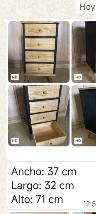 Mesita auxiliar madera, con cajones