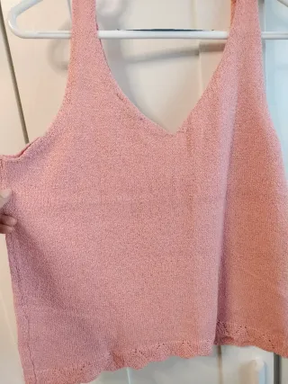 Camiseta de hilo rosa