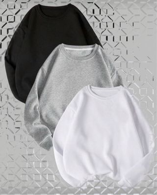Pack 3 Sudaderas (Negra, Gris, Blanca)