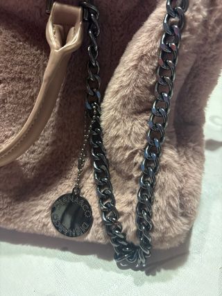 Borsa Bianco in pelliccia sintetica rosa