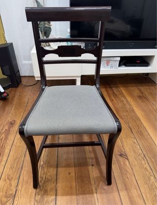 6 Cadeiras Madeira e Tecido