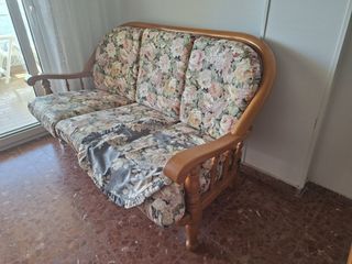 Sofá 3 plazas y 2 sillones estilo provenzal