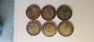 Lote 6 Monedas 2€ España y Europa.