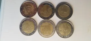 Lote 6 Monedas 2€ España y Europa.