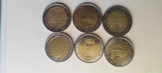 Lote 6 Monedas 2€ España y Europa.