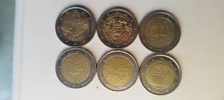 Lote 6 Monedas 2€ España y Europa.