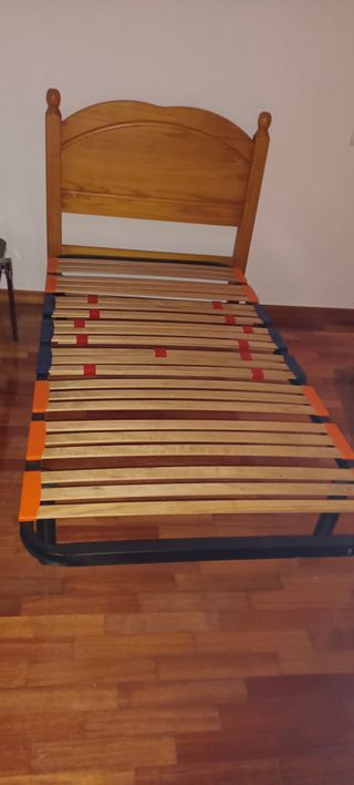 Somier 90cm Pino + Cabecero