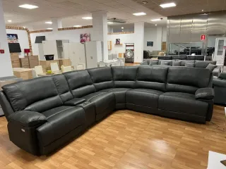 Sofá Rinconera Negro con Reposabrazos