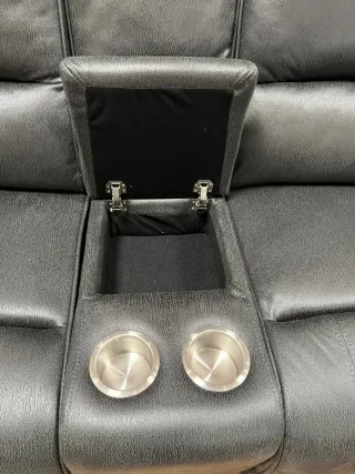 Sofá Rinconera Negro con Reposabrazos