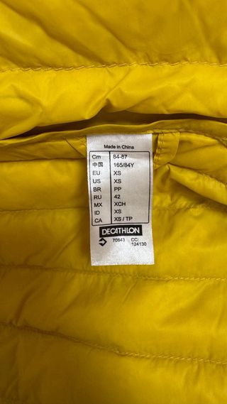 Chaqueta de plumas Forclaz amarilla