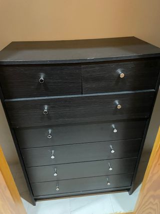 Cajonera de madera negra