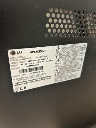 Televisor LG 42LV3550 Negro