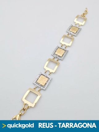 040-05-00644 PULSERA ORO 18K BICOLOR SEMIRRIGIDA