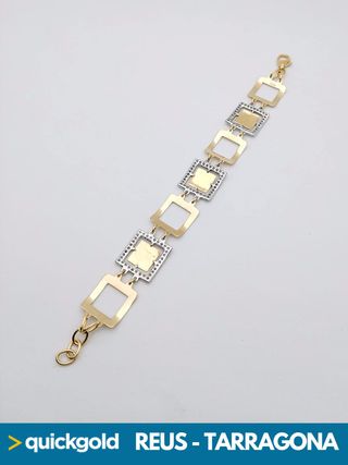 040-05-00644 PULSERA ORO 18K BICOLOR SEMIRRIGIDA