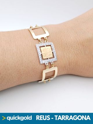 040-05-00644 PULSERA ORO 18K BICOLOR SEMIRRIGIDA