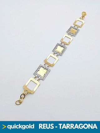 040-05-00644 PULSERA ORO 18K BICOLOR SEMIRRIGIDA