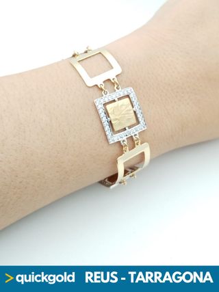 040-05-00644 PULSERA ORO 18K BICOLOR SEMIRRIGIDA