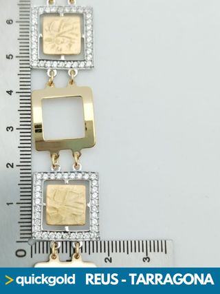 040-05-00644 PULSERA ORO 18K BICOLOR SEMIRRIGIDA