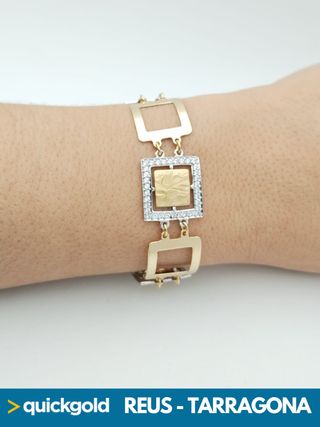 040-05-00644 PULSERA ORO 18K BICOLOR SEMIRRIGIDA