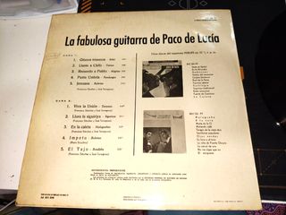 Vinilo Paco de Lucía - La Fabulosa Guitarra