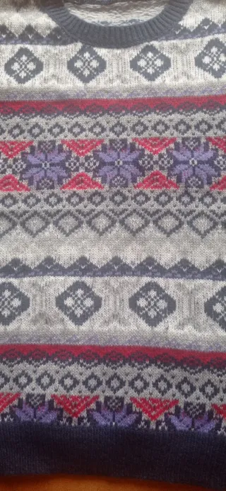 Chaleco de lana estampado mujer