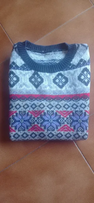 Chaleco de lana estampado mujer